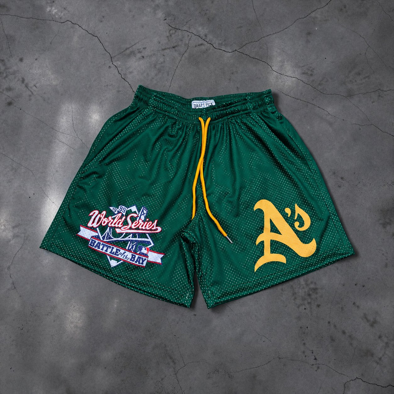 Battle of the Bay '89 A's Edition — mesh shorts