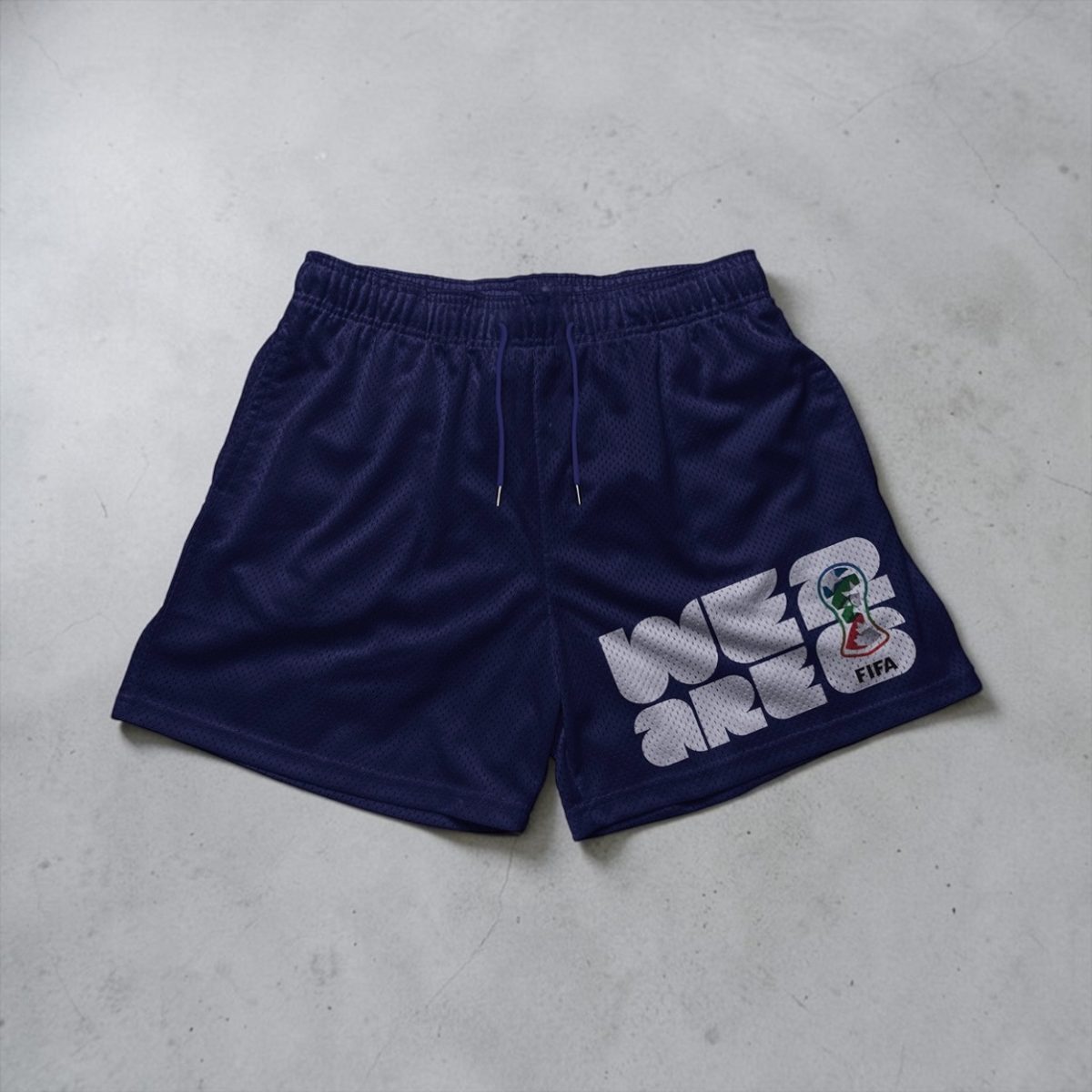 We Are 26 — mesh shorts